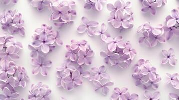 Lilac flower pattern seamless romantic wallpaper background photo