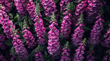 Foxglove flower pattern textile print wallpaper background photo