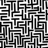 Aesthetic Contemporary printable seamless pattern with abstract line, dot, shape brush stroke in black and white colors. Boho background in minimalist style Illustration vector