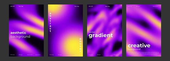 Thermal map abstract gradient cold and warm color background with infrared blurred pattern. Retro faded acid neon social media poster, stories highlight templates for digital marketing for stories vector