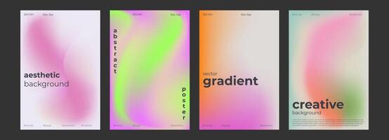 Y2k Trendy Aesthetic abstract vibrant gradient background with grain blurred pattern. Gentle soft light print for social media poster, stories highlight templates for digital marketing for stories vector
