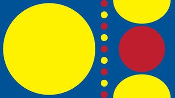 Primary colors background, blue, red, and yellow with round shape. illustration. vector