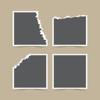 collage photo frame template for photographs presentation vector