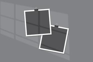 collage photo frame template for photographs presentation vector