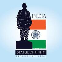 Statue of Unity India dedication to Iron Man Sardar Vallabhbhai Patel vector