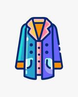 a coat with a colorful jacket on it vector