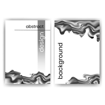 Abstract minimal poster design set. Minimal cover design. Modern abstract template for poster, flyer, brochure cover design with flowing forms. Flowing lava background. illustration