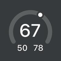 Open Gauge AQI track widget for smartphone lockscreen. Notification panel icon template for mobile phone ui. Template for banner, landing page editable illustration vector