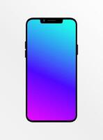 Realistic Notch Modern Smartphone Slim Bezels With Buttons Branding Mockup Detailed Isolated Office Business Advertisement Mobile Presentation Showcase Promotion Technology Display Device Template vector