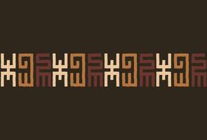 Hand drawn abstract afro geometric seamless border pattern, ethnic background, simple style - great for textiles, banners, wallpapers, wrapping paper vector