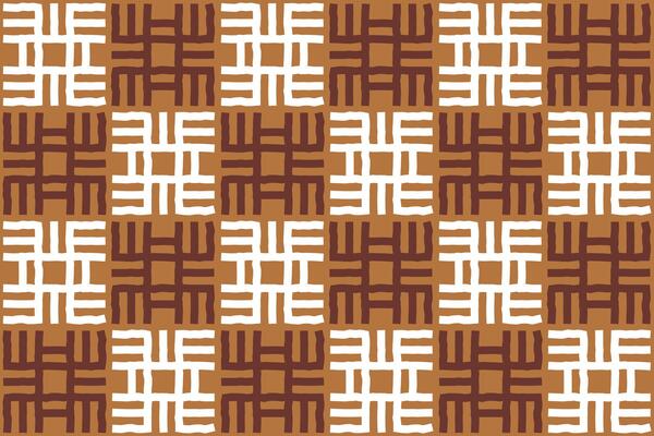 Afro geometric hand drawn abstract seamless pattern, ethnic background print, simple style - great for textiles, banners, wallpapers, wrapping - design