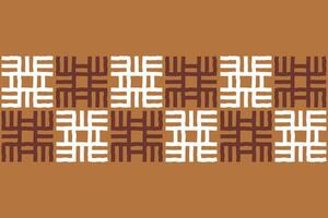 Hand drawn abstract afro geometric seamless border pattern, ethnic background, simple style - great for textiles, banners, wallpapers, wrapping paper vector