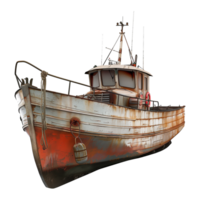 Rustic Fishing Boat Isolated on Transparent Background - 3D Rendering png