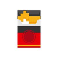 cigarettes pack flat design illustration isolated on white background. Open cigarettes pack box flat. smoke problem concept, narcotic, product, production, tobacco, cigarette symbol. vector
