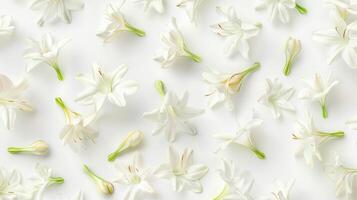 Tuberose flower pattern seamless romantic wallpaper background photo