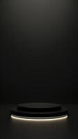 Podium stage display product black show stage minimalism story background photo