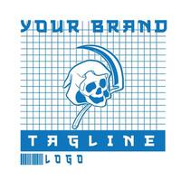 logo of a skull head vector