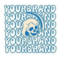 logo of a skull head vector