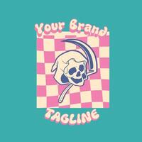logo of a skull head vector
