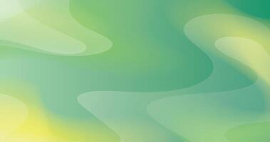 abstract background with waves. Gradient green tones background vector
