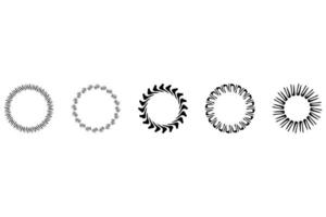 Decorative ornament frame set design vector