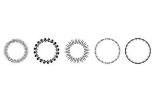 Decorative ornament frame set design vector