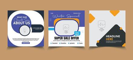 Corporate Branding Social Media Post Template for Digital Marketing vector