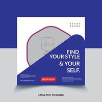 Digital marketing social media post and corporate web banner template vector