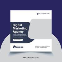 A black and white template for digital marketing agency vector