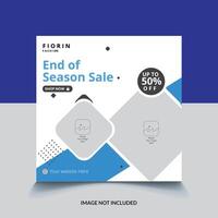 Modern dynamic fashion sale social media posts and web banner template vector