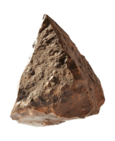 Floating Triangular Rock in a Low Angle Shot on Transparent Background png