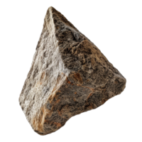 Low Angle Shot of Floating Triangular Rock with Transparent Background png