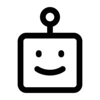 Simple Ai Assistant icon. The icon can be used for websites, print templates, presentation templates, illustrations, etc vector