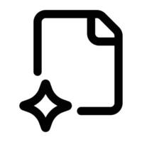 Simple Ai Document Generator icon. The icon can be used for websites, print templates, presentation templates, illustrations, etc vector