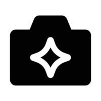 Simple Ai Photo Generator glyph icon. The icon can be used for websites, print templates, presentation templates, illustrations, etc vector