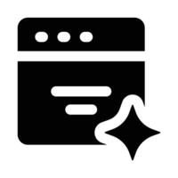 Simple Ai Website glyph icon. The icon can be used for websites, print templates, presentation templates, illustrations, etc vector