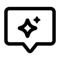 Simple Ai Message icon. The icon can be used for websites, print templates, presentation templates, illustrations, etc vector