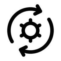 Simple Automation icon. The icon can be used for websites, print templates, presentation templates, illustrations, etc vector