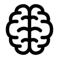 Simple Brain icon. The icon can be used for websites, print templates, presentation templates, illustrations, etc vector