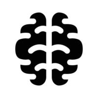 Simple Brain glyph icon. The icon can be used for websites, print templates, presentation templates, illustrations, etc vector