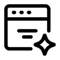 Simple Ai Website icon. The icon can be used for websites, print templates, presentation templates, illustrations, etc vector