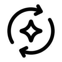 Simple Ai Regenerate icon. The icon can be used for websites, print templates, presentation templates, illustrations, etc vector