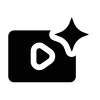 Simple Ai Generator glyph icon. The icon can be used for websites, print templates, presentation templates, illustrations, etc vector