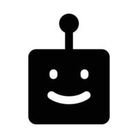 Simple Ai Assistant glyph icon. The icon can be used for websites, print templates, presentation templates, illustrations, etc vector