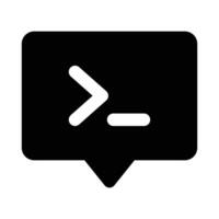 Simple Prompt glyph icon. The icon can be used for websites, print templates, presentation templates, illustrations, etc vector