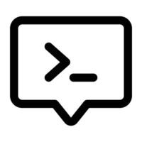 Simple Prompt icon. The icon can be used for websites, print templates, presentation templates, illustrations, etc vector