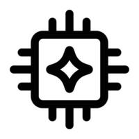 Simple Artificial Intelligence icon. The icon can be used for websites, print templates, presentation templates, illustrations, etc vector