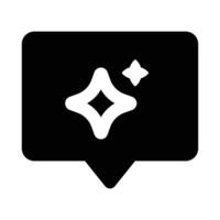 Simple Ai Message glyph icon. The icon can be used for websites, print templates, presentation templates, illustrations, etc vector