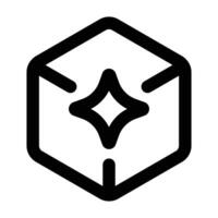 Simple Ai 3D Generator icon. The icon can be used for websites, print templates, presentation templates, illustrations, etc vector