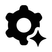 Simple Ai Setting glyph icon. The icon can be used for websites, print templates, presentation templates, illustrations, etc vector